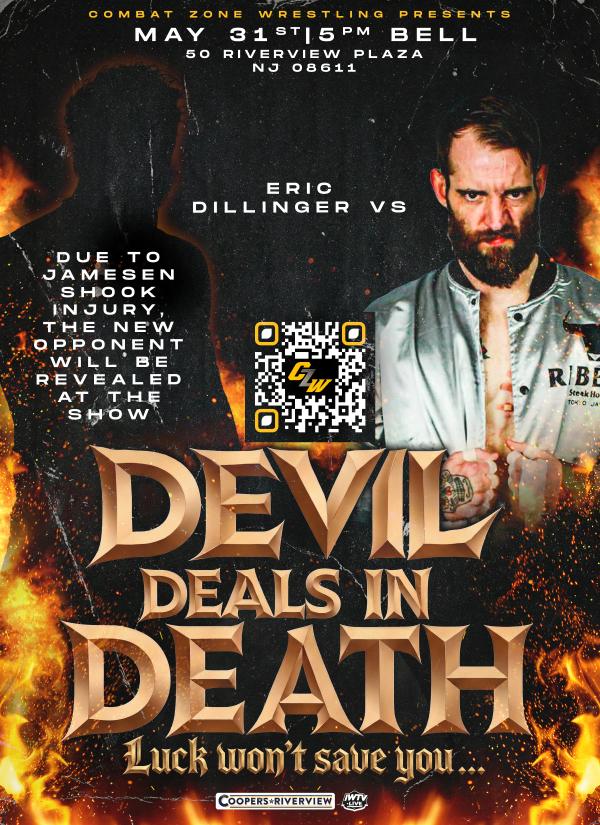 combatzone's tweet photo. We have been informed that Jamesen Shook is injured and unfortunatly he cannot compete.

Eric Dillinger's new opponent will be revealed at the show!

Tickets on sale now!

https://t.co/Ykmt7uHiPu https://t.co/KwKIYBg3lo
