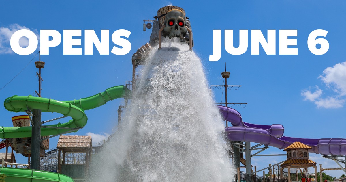 SFGreat_America's tweet photo. Due to cooler temperatures this weekend, #HurricaneHarborChicago will now open June 6. 🌥️ 

Craving sunshine and splash time? Hurricane Harbor Rockford opens May 30 with warmer weather! ☀️ https://t.co/flM7QHwRYx
