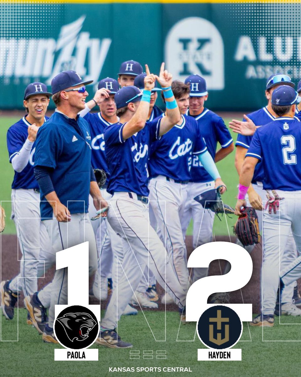 KSSCentral's tweet photo. WILDCATS ARE CHAMPIONSHIP BOUND 🐾⚾

Hayden takes down Paola to advance to the 4A State Baseball Championship. https://t.co/IoUc2pew9J