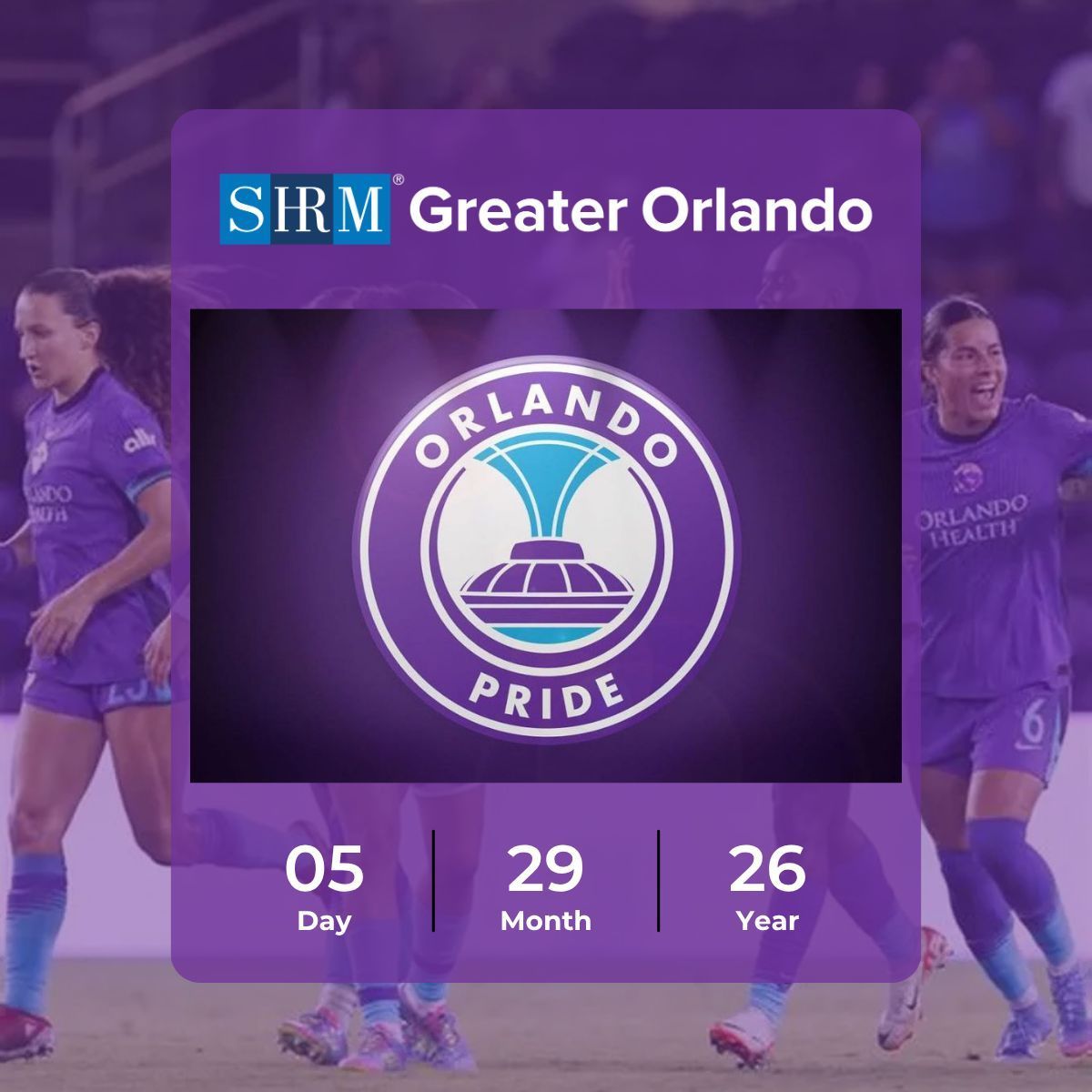 GOSHRM's tweet photo. ⚽ Tomorrow night!

Join SHRM Greater Orlando for networking night at Orlando Pride vs. Bay FC.

🏟 Inter &amp; Co Stadium
🕕 Networking starts at 6PM
⚽ Kickoff at 7:30PM

⚠ Limited spots remain

https://t.co/WJ2XDQb5xK 

#GOSHRM #OrlandoPride https://t.co/vaOfwx604o