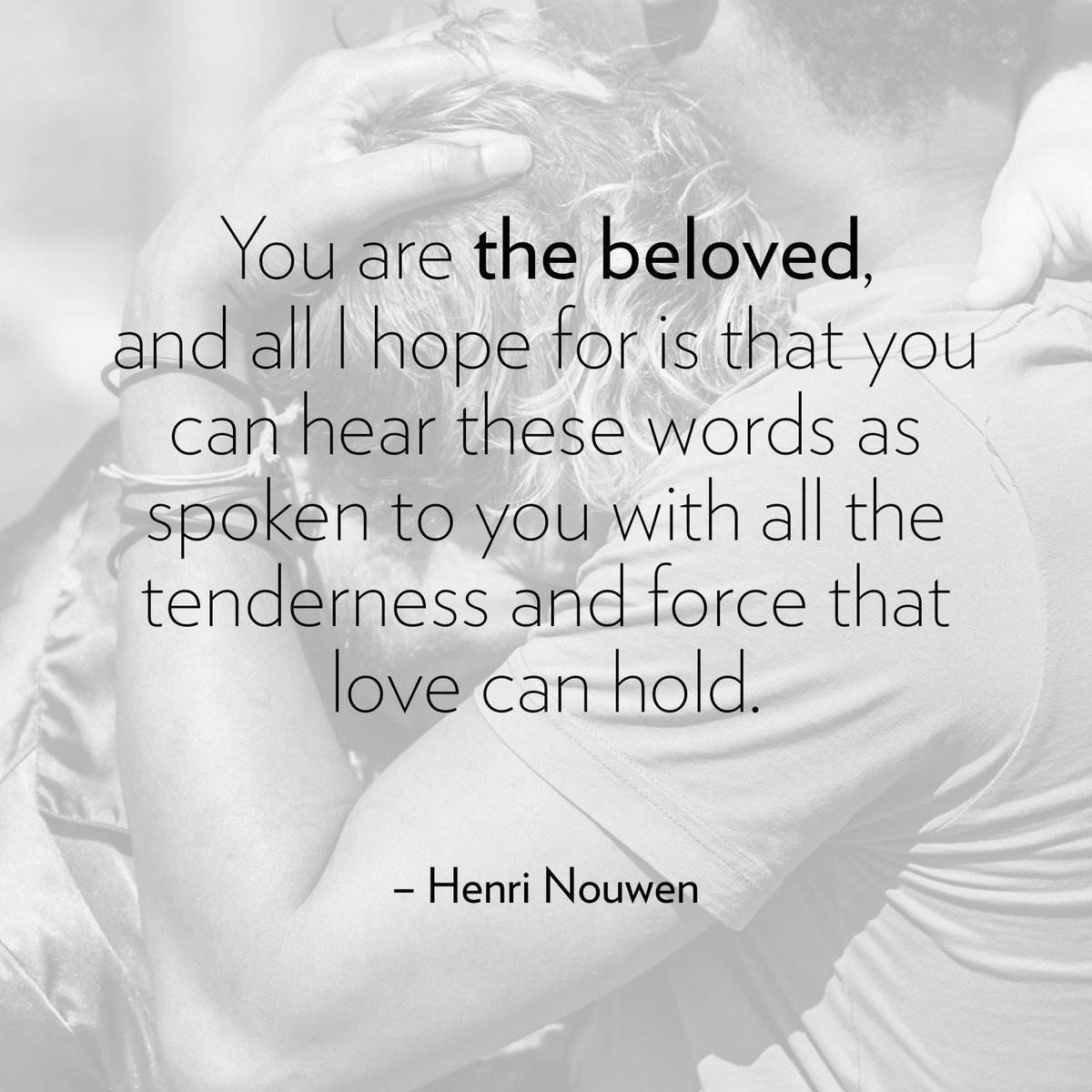 andyotto's tweet photo. "You are the beloved." Henri Nouwen's reminder that this is who we are — before any achievement, failure, or striving. The foundation everything else rests on. https://t.co/UNCkYEIY1C