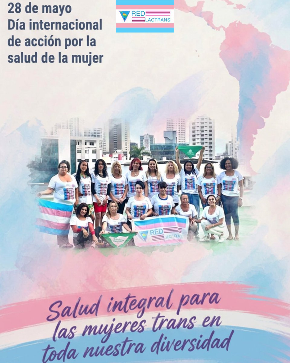redlactrans's tweet photo. 🟣🏳️‍⚧️ 28 de mayo – Día internacional de acción por la salud de la mujer

¡Salud integral para las mujeres trans en toda nuestra diversidad!

#SomosRedLacTrans https://t.co/RIkFWTnIVk