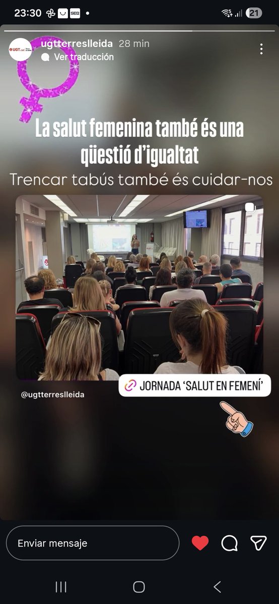 bimojo's tweet photo. @ugtcatalunya A Lleida hem fet una jornada sobre la Salut femenina. https://t.co/ObJhFU5RMT