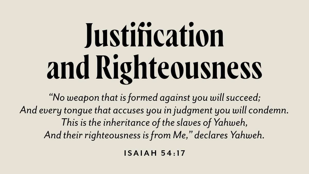 jmacpg's tweet photo. Today’s Devotional: “Justification and Righteousness”

“No weapon that is formed against you will succeed; And every tongue that accuses you in judgment you will condemn. This is the inheritance of the slaves of Yahweh, And their righteousness is from Me,” declares Yahweh.” (Isaiah 54:17)

God declared that His people will be vindicated and will ultimately prevail. But they will succeed not because of their own 𝗿𝗶𝗴𝗵𝘁𝗲𝗼𝘂𝘀𝗻𝗲𝘀𝘀, but because “their 𝗿𝗶𝗴𝗵𝘁𝗲𝗼𝘂𝘀𝗻𝗲𝘀𝘀 is from Me,” explained the Lord (Isa 54:17). Some translations render this with the word “vindication” instead of 𝗿𝗶𝗴𝗵𝘁𝗲𝗼𝘂𝘀𝗻𝗲𝘀𝘀, but the reason they will be vindicated is because of their 𝗿𝗶𝗴𝗵𝘁𝗲𝗼𝘂𝘀𝗻𝗲𝘀𝘀. As Isaiah 53:11 stated, God’s 𝗿𝗶𝗴𝗵𝘁𝗲𝗼𝘂𝘀 Servant will declare His people 𝗿𝗶𝗴𝗵𝘁𝗲𝗼𝘂𝘀 (or, “justify the many”; 53:11).

However, the only reason God could declare His people 𝗿𝗶𝗴𝗵𝘁𝗲𝗼𝘂𝘀 is because the Servant’s 𝗿𝗶𝗴𝗵𝘁𝗲𝗼𝘂𝘀𝗻𝗲𝘀𝘀 would become their own. The Servant proved to be 𝗿𝗶𝗴𝗵𝘁𝗲𝗼𝘂𝘀 where the people had failed to be 𝗿𝗶𝗴𝗵𝘁𝗲𝗼𝘂𝘀. Therefore, for them to become 𝗿𝗶𝗴𝗵𝘁𝗲𝗼𝘂𝘀, His own 𝗿𝗶𝗴𝗵𝘁𝗲𝗼𝘂𝘀𝗻𝗲𝘀𝘀 would need to become their 𝗿𝗶𝗴𝗵𝘁𝗲𝗼𝘂𝘀𝗻𝗲𝘀𝘀. That was the only way God could count them as 𝗿𝗶𝗴𝗵𝘁𝗲𝗼𝘂𝘀.

This is exactly what is described in Isaiah 54:17: Yahweh declared that His people’s 𝗿𝗶𝗴𝗵𝘁𝗲𝗼𝘂𝘀𝗻𝗲𝘀𝘀 came not from themselves but rather “their 𝗿𝗶𝗴𝗵𝘁𝗲𝗼𝘂𝘀𝗻𝗲𝘀𝘀 is from Me.” This exact concept is picked up in the New Testament in 2 Corinthians 5:21: “He made Him who knew no sin 𝘵𝘰 𝘣𝘦 sin on our behalf, so that we might become the 𝗿𝗶𝗴𝗵𝘁𝗲𝗼𝘂𝘀𝗻𝗲𝘀𝘀 of God in Him.”

We praise God that we are justified not because of our own works, which are filthy (Isa 64:6), but because of Christ’s 𝗿𝗶𝗴𝗵𝘁𝗲𝗼𝘂𝘀𝗻𝗲𝘀𝘀. Since His 𝗿𝗶𝗴𝗵𝘁𝗲𝗼𝘂𝘀𝗻𝗲𝘀𝘀 is never tarnished, even when we fail as believers, our standing before God never falters.
____
This devotional is adapted from 𝘞𝘰𝘯𝘥𝘦𝘳𝘧𝘶𝘭 𝘛𝘩𝘪𝘯𝘨𝘴 𝘧𝘳𝘰𝘮 𝘠𝘰𝘶𝘳 𝘓𝘢𝘸, available at 10% off (link on our profile).