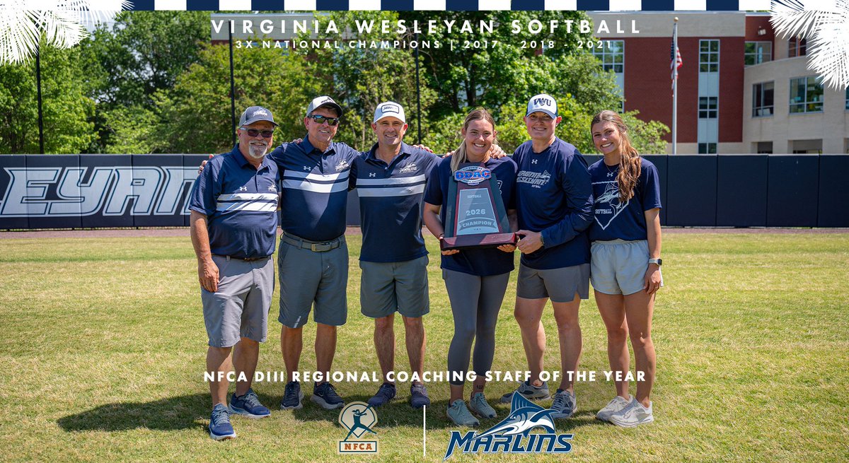 marlinsathletic's tweet photo. The Virginia Wesleyan Coaching Staff has been named the NFCA Region VI Coaching Staff of the Year! 

#MarlinNation // #TeamEffort // #NFCA https://t.co/vM0ILuTzzm