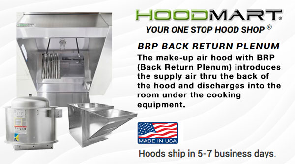 HoodMart's tweet photo. 💨Improve airflow without turning your kitchen into a temperature tug-of-war. 

HoodMart BRP Back Return Plenum Makeup Air Hoods offer efficient ventilation, stainless steel construction, and quick shipping. 

Shop now: https://t.co/CLKpztv42s 

#HoodMart #CommercialKitchen #HVAC https://t.co/9cTglEJEIm