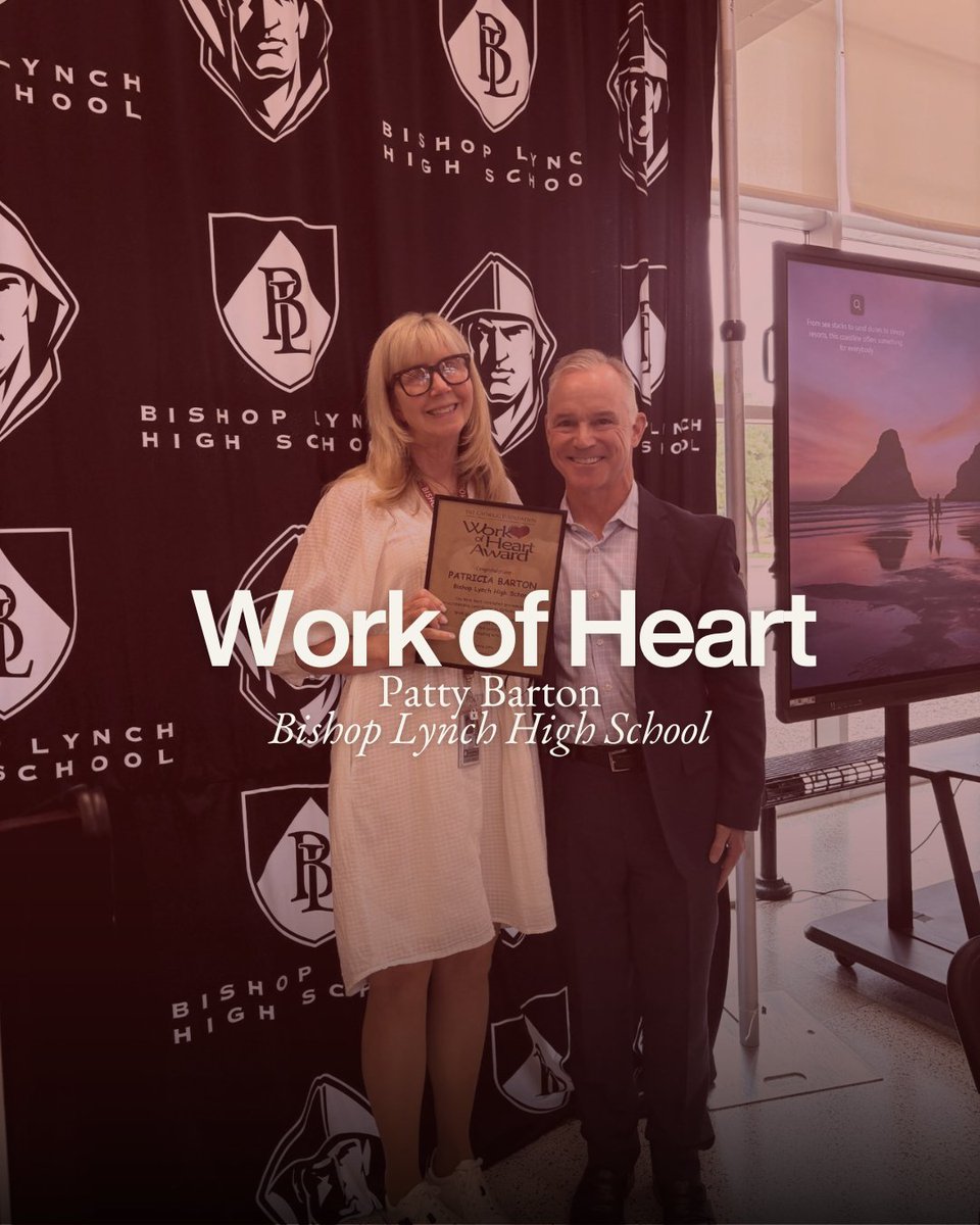 CatholicFnd's tweet photo. Patty Barton was recognized with a Work of Heart Award for her 23 years of service as the school nurse at @BishopLynch.

Read the full story here: https://t.co/0e7qiSlrDV https://t.co/4l4cCCepHO
