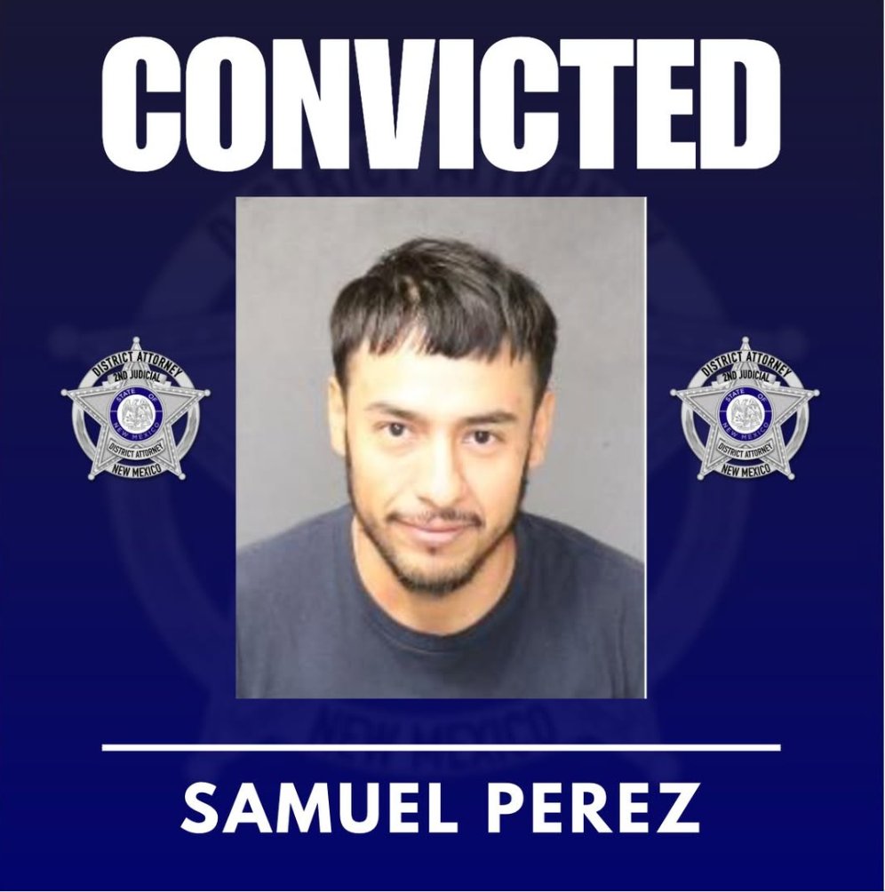 BerncoDa's tweet photo. Man Convicted of Shooting Victim Multiple Times Sentenced to Life in Prison -
Today, a judge sentenced Samuel Jimenez Perez to Life in Prison in the New Mexico Corrections Department.
In February, a jury convicted him of First-Degree murder for the shooting death of Rosendo Martinez.
September 2024, Jimenez Perez went to Martinez’s home at approximately 5:45 in the morning, prepared for violence. He was wearing a bulletproof vest and armed with a semi-automatic handgun. Martinez was shot seven times in a barrage of gunfire that claimed his life. Investigators recovered 25 spent bullet casings at the scene.
Under New Mexico law, a life sentence for First-Degree Murder means Jimenez Perez will not be eligible for parole for at least 30 years.