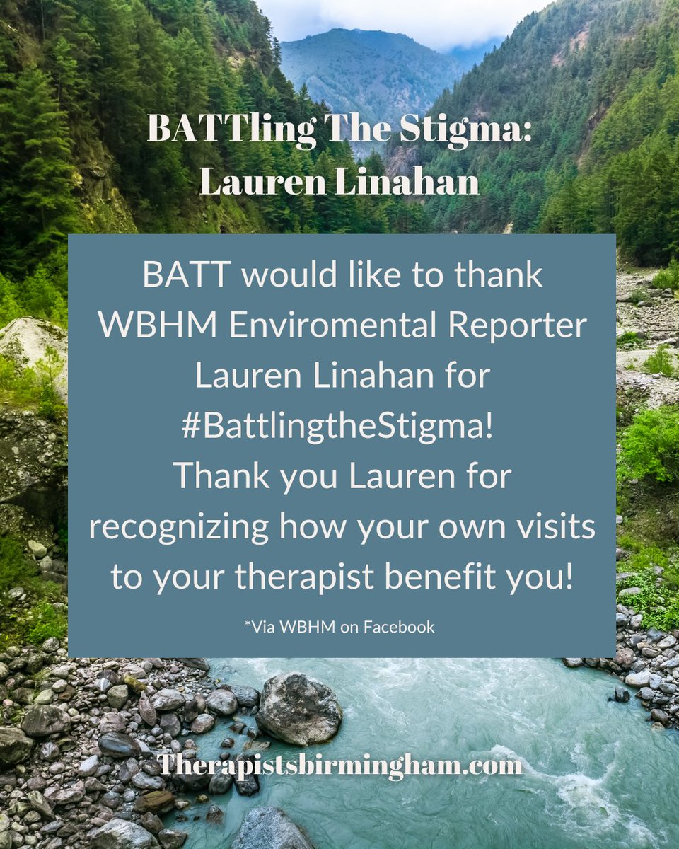 Bham_Therapy's tweet photo. "To acknowledge your struggle is to reclaim your power."
Lauren has been vocal about her struggles with mental health, specifically anxiety and depression. Her bravery and transparency truly make a difference!
Thank you, Lauren Linahan, for #BATTlingthestigma #WBHM  #mentalhealth https://t.co/Z9kQJowTP2
