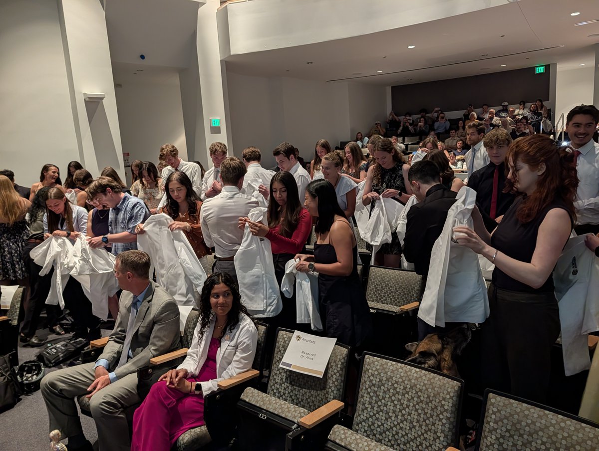 CUPhysTher's tweet photo. Another orientation and White Coat Ceremony is in the books! A warm welcome to the CU DPT Class of 2028! https://t.co/nMBrvPHCVS
