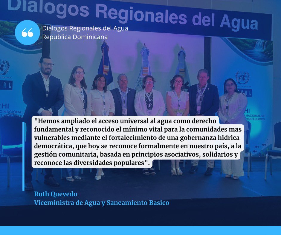 RuthQuevedoF's tweet photo. @cepal_onu 
#SemanaDelAgua 

Como Gobierno del Cambio, pensamos que cerrar brechas, minimizar los impactos de la crisis climática y mejorar las condiciones de todas las formas de vida en nuestros territorios, es reconocer que habitamos en un pais finito con abundante agua y que su regulación debe considerar sus usos, el manejo eficiente y la preservación del líquido vital.