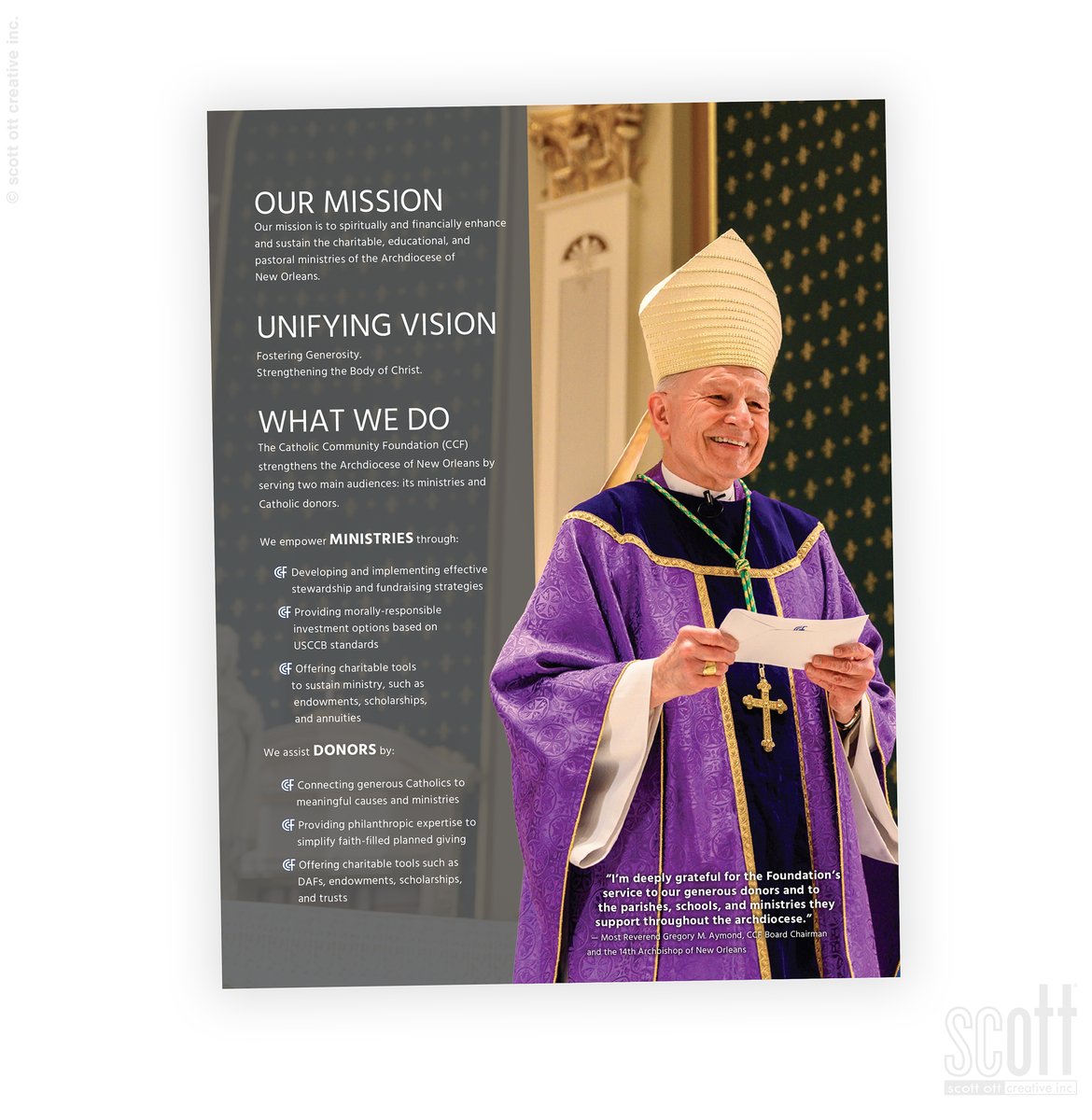 scottottcreativ's tweet photo. CCF Impact — Brought to Life

Proud to share the completion of the Catholic Community Foundation Impact Report — a publication we had the honor of leading through creative development, art direction and design.

https://t.co/jSTxwlEvKP

#ScottOttCreative #GraphicDesign #CCF https://t.co/WBk62up82M