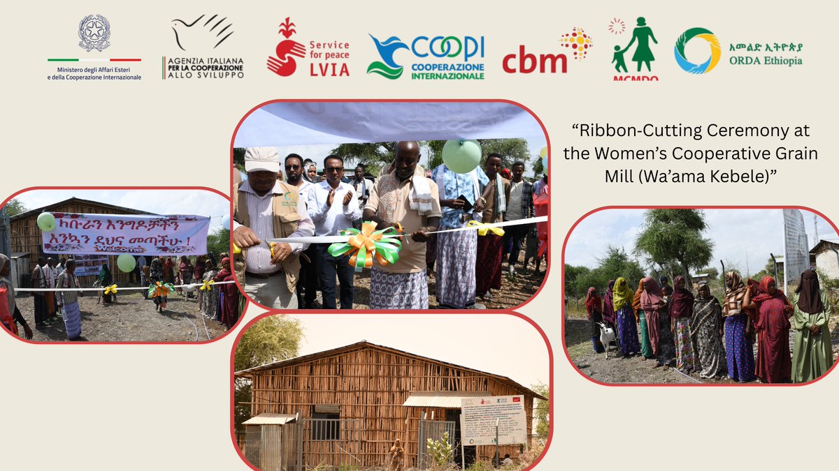 OfficialOrda's tweet photo. 📢 Inclusive Development in Chifra, Afar! ORDA Ethiopia &amp; CBM Intl, with AICS support, inaugurated 3 projects worth 11M Birr:
✅ PWD Office Facility ✅ Container Shop for income generation ✅ Women’s Cooperative Grain Mill Empowering women &amp; persons with disabilities for a https://t.co/Lo58wIAKqS