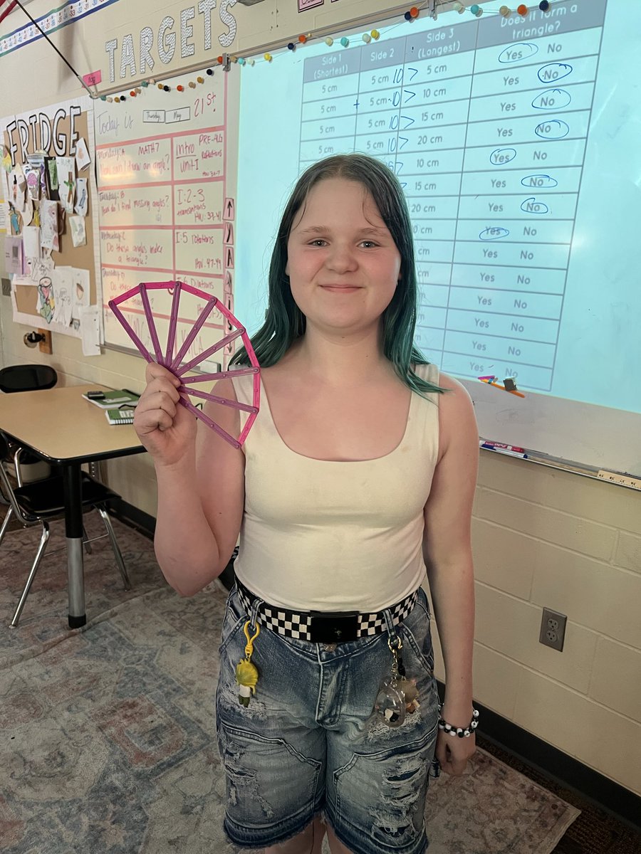 FPSCarlBen's tweet photo. All the learning happening the end of May! Exploragons in math to figure out what makes a triangle true! https://t.co/RUSZEydulL