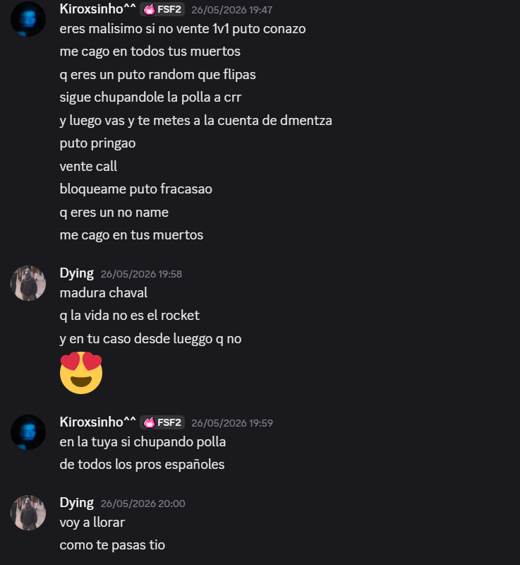 DyingRL's tweet photo. @Kiroxsinho @TehQoz_RL insultas a todo el mundo por privado y rageas a todo dios en ranked, a ver si el problema vas a ser tu q estas frustrado por estar jugando todo el dia y no llegar a nada, cuando madures y decidas usar la cabeza fliparas del ridiculo q has estado haciendo https://t.co/xRM7wOSLvF