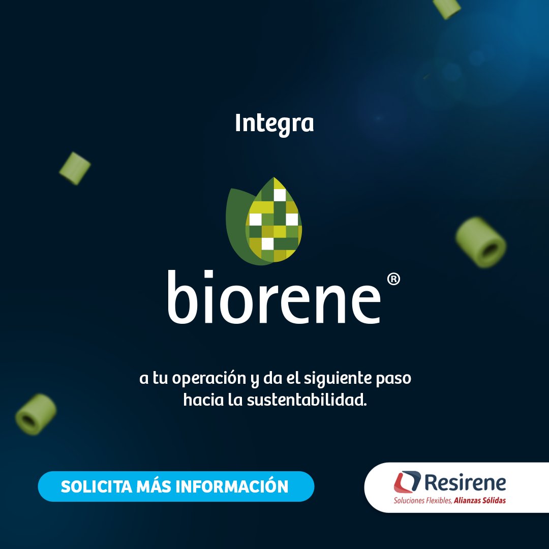 Resirene's tweet photo. ¿Sabías que el futuro de tu empaque está en la biomasa? 🌱✨

Con Biorene®, conectamos la agricultura y la industria química para crear resinas biobasadas de alto desempeño.

¡Descubre cómo integrarlo a tu producción aquí!
https://t.co/9QWvbEpvUt

#Blue360
#Biorene https://t.co/D0hPw2eouY