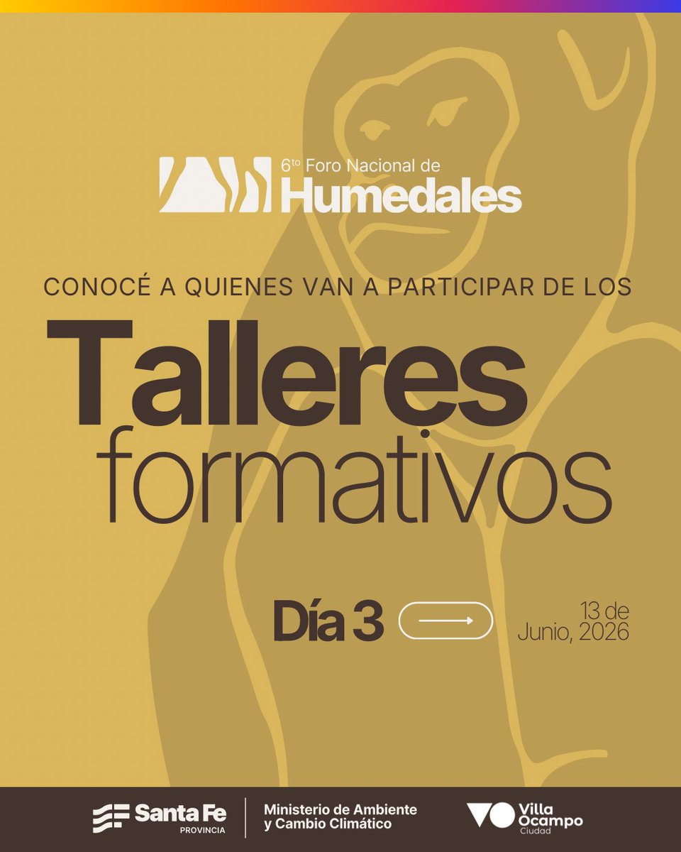 ambientesantafe's tweet photo. 🌿 ¿Te interesan los humedales? ¿Los estudiás o trabajás para preservar su biodiversidad?

Te compartimos la programación del Día 3 del 6° Foro Nacional de Humedales 🙌🏻
📅 11, 12 y 13 de junio
 📍 Villa Ocampo

⬇️ https://t.co/5l9ewL2zew