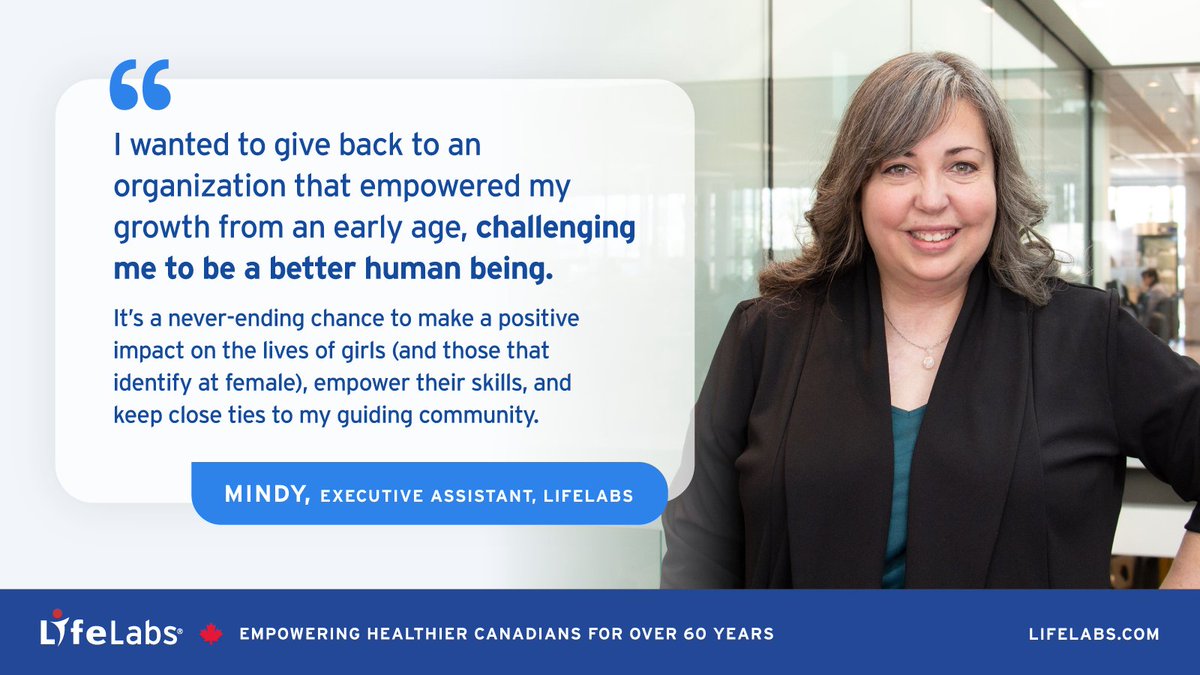 LifeLabs's tweet photo. At LifeLabs, we are proud Canadians, serving Canadians from coast to coast. Learn more from Mindy C. an Executive Assistant at LifeLabs, and her lifelong commitment to a community organization that is helping to shape future generations. Learn more: https://t.co/G6QNFlipJZ https://t.co/VQUoAFh3k8