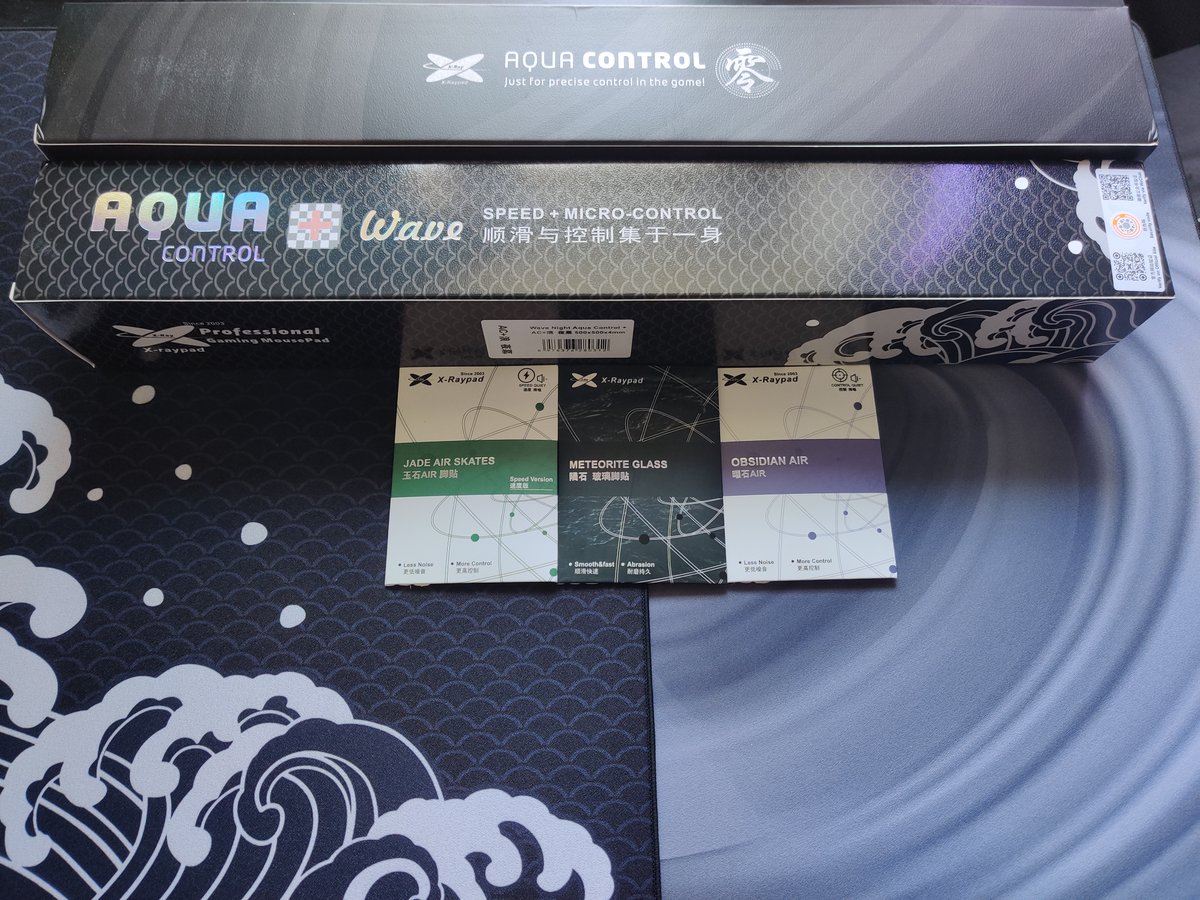 tseeky's tweet photo. Thanks @XraypadOfficial for sending me these mousepads and skates! Super excited to try them all out!

Right now I'm using Aqua Control Plus with Jade Air skates and these feel amazing for Valorant. 😎 https://t.co/OVbevxpavZ