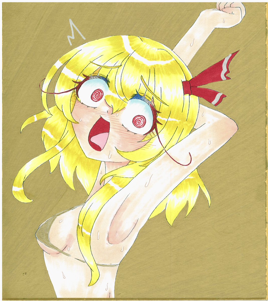 RT @gennso8: これは名華祭で頒布予定のビキニルーミアちゃんの色紙