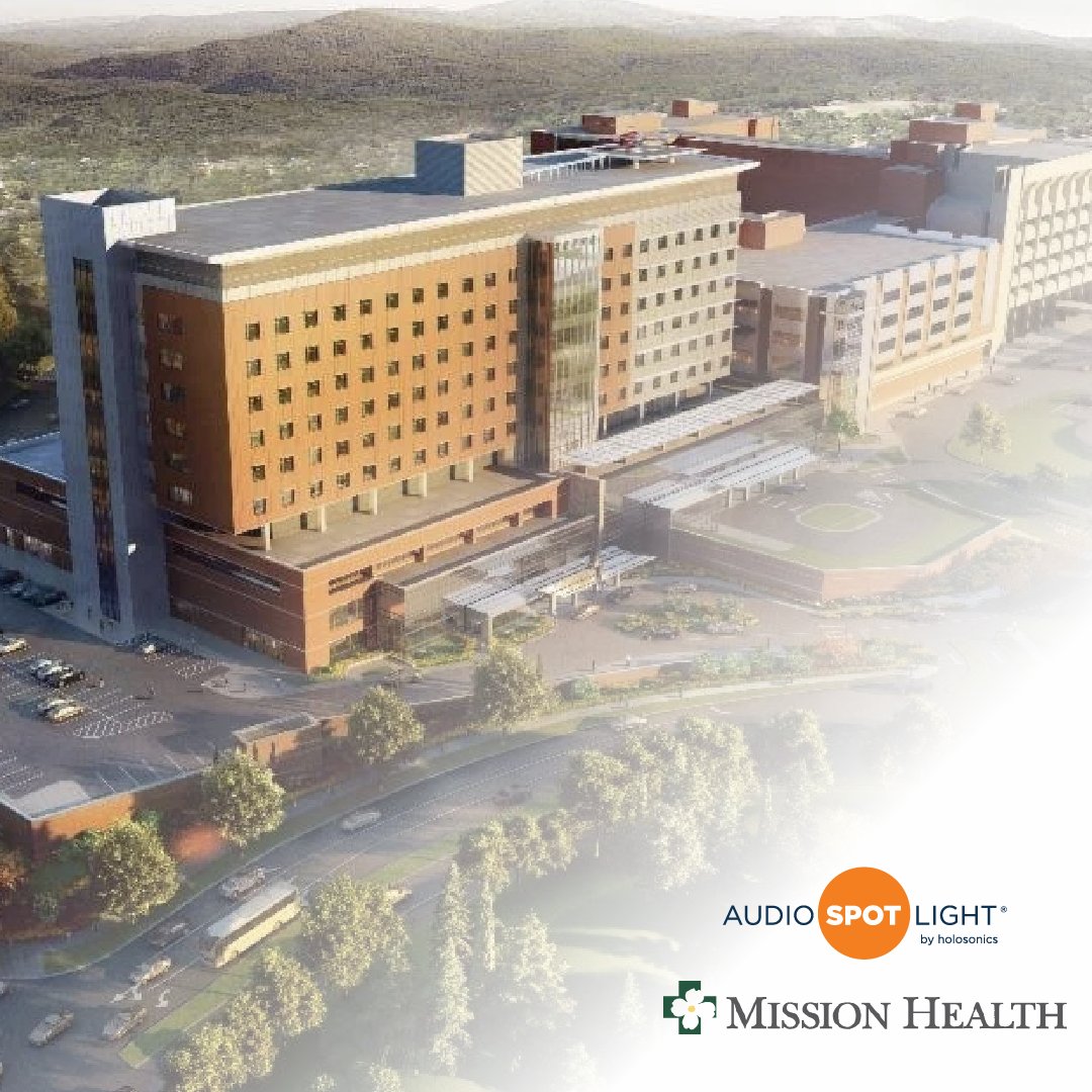 holosonics's tweet photo. At Mission Health Hospital in Asheville, NC, over 200 Holosonics Audio Spotlight speakers were installed to let visitors watch TV without disturbing resting patients nearby. https://t.co/5Ok9kWlAe0