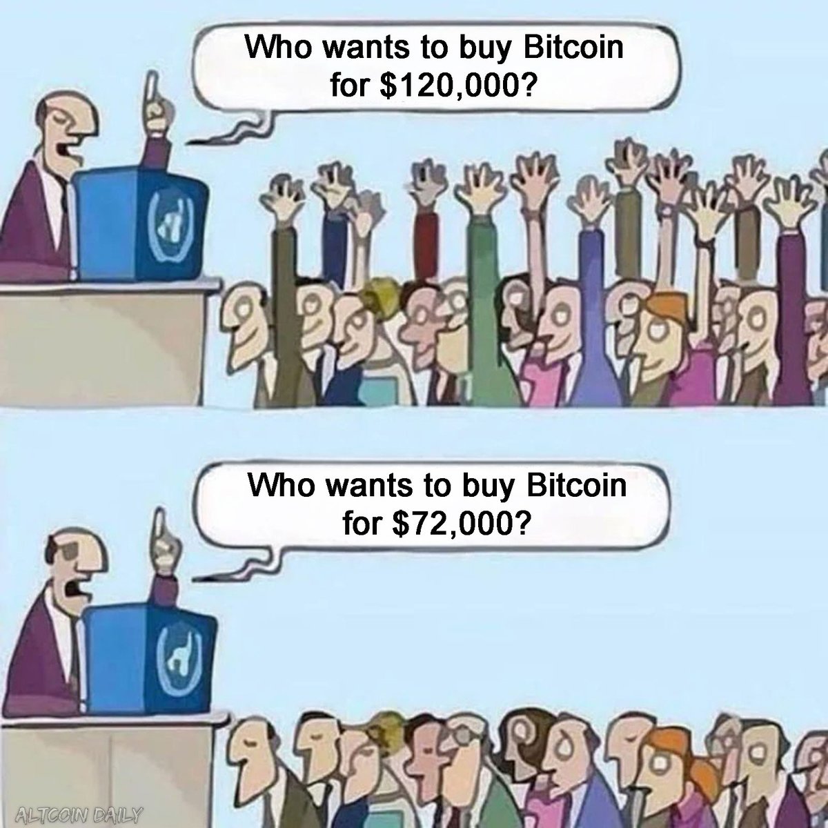 AltcoinDaily's tweet photo. Crypto is always like this 😭 https://t.co/RsEmEu2wOM