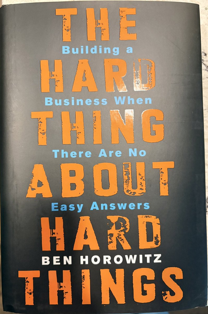 AustoVandy's tweet photo. I am only a couple of chapters in but already in love with @bhorowitz’s book!

#HardThings #VentureCapital https://t.co/tT9slSrQTJ
