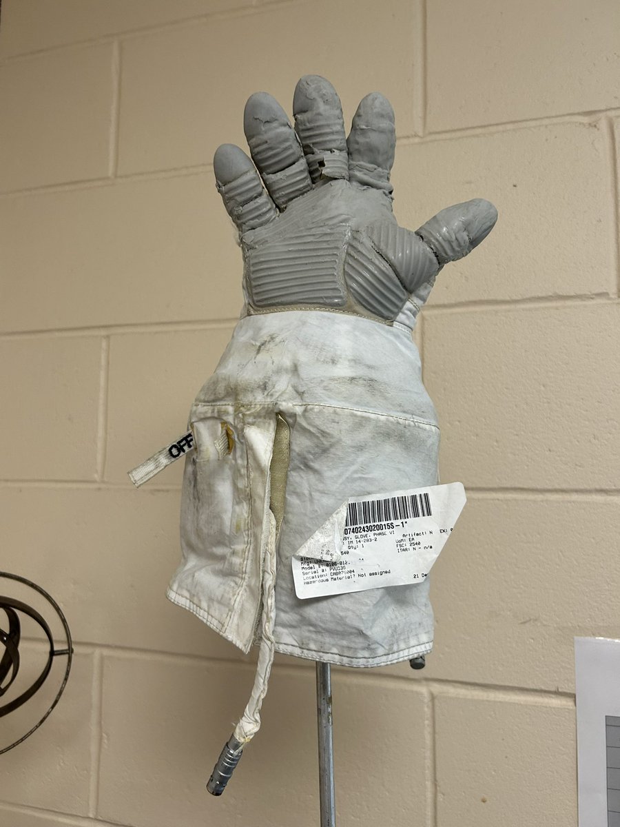 DavidGusitsch's tweet photo. Today, we visited @SaxeMS Science teacher, Mr. Chard, &amp; saw the latest @NASA space artifact on display! Fascinating to see these pieces of equipment up close &amp; personal &amp; hear how they work to keep astronauts safe &amp; capable of functioning in space! 🚀 https://t.co/TvHVxn6D5v