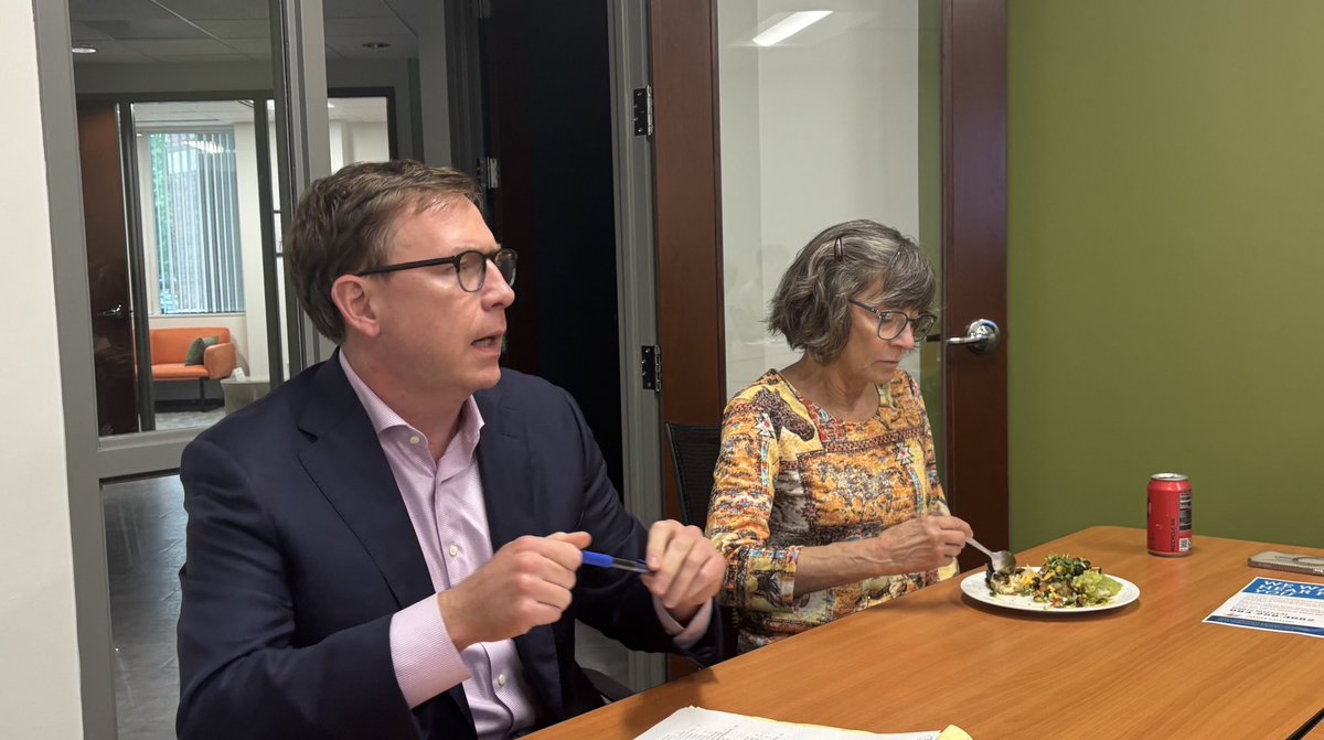JudgeChrisBrook's tweet photo. What amazing work @DisabilityRtsNC does protecting the rights of NCians w/ disabilities! Great talking w/ friends there about education litigation after recent Supreme Court Leandro V decision (as well as sharing apparently inordinate enthusiasm for their baked potato bar lunch). https://t.co/xsIzSqWv9G