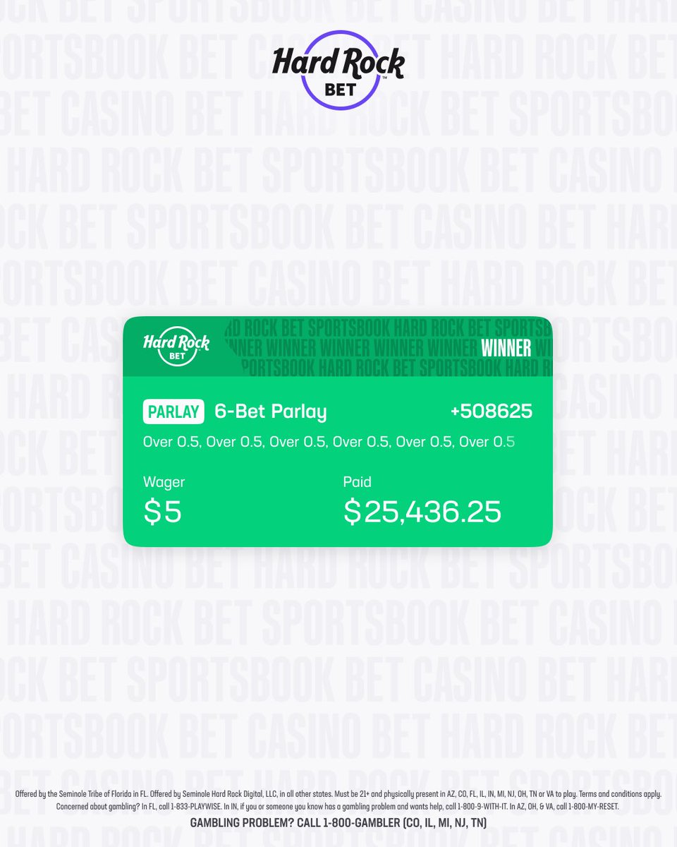 HardRockBet's tweet photo. $5 AND A DREAM! https://t.co/Cbm6rG1Wb1