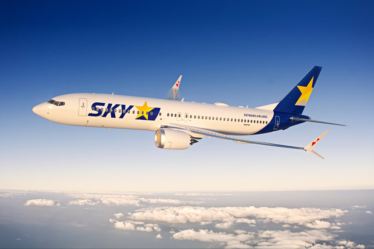 SkymarkJ's tweet photo. おはようございます☀️
スカイマーク【公式】です💫

今日は5月最後のきんようび✨
来月号の機内誌では、今月到着したばかりの新機材ボーイング737-8についてご紹介しています！
ご搭乗の際はぜひ座席ポケットから手に取って、チェックしてみてくださいね📕 https://t.co/12ifRsYzvi