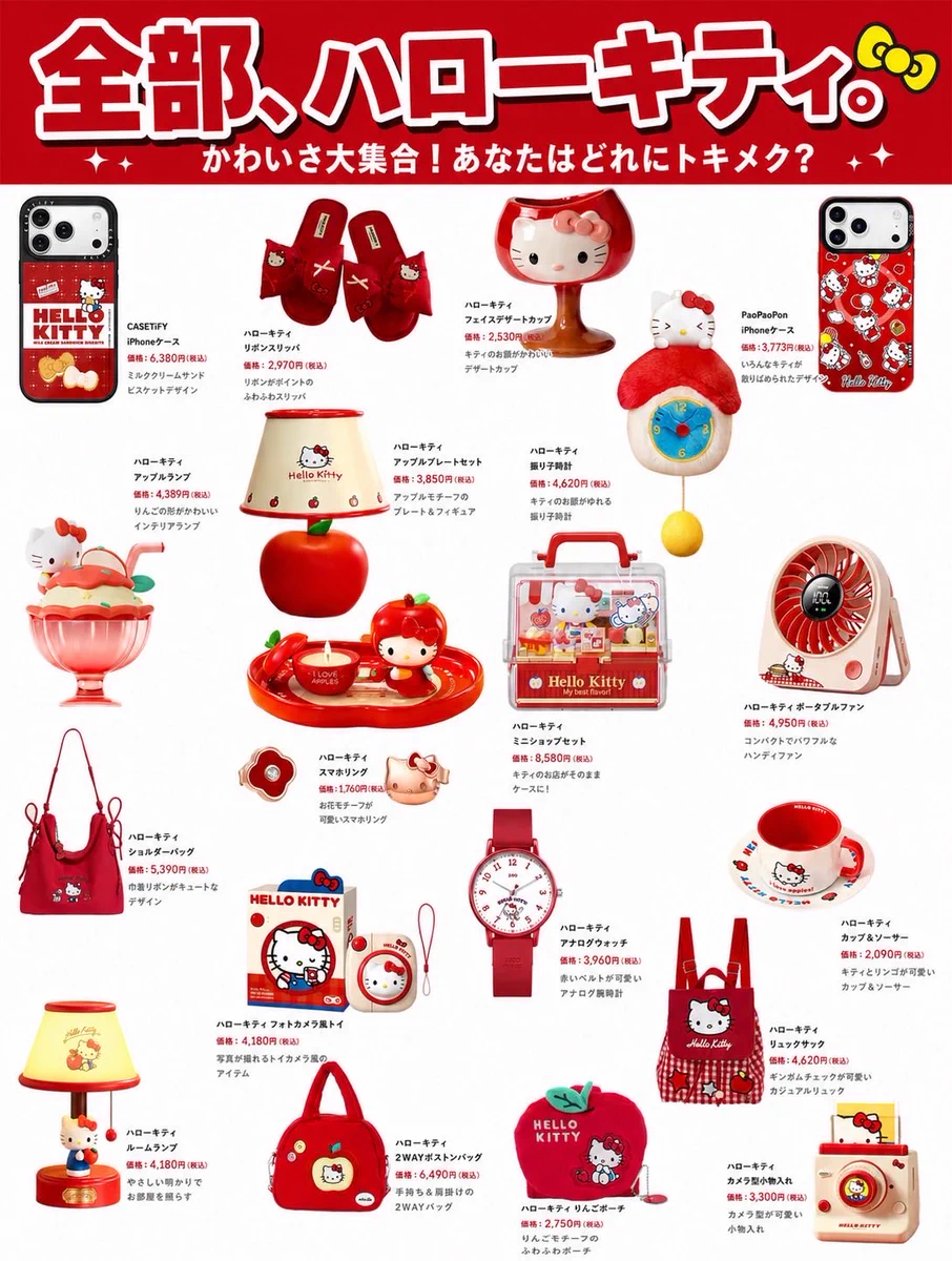 Sanrio fan info JP 🎀 در X: «【ハローキティ】レトロポップな赤が