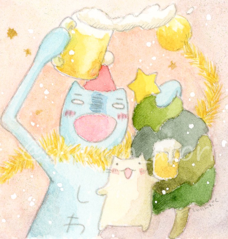 「「イエェェェーーイ!」 透明水彩・ウォーターフォード・デジタル主線 #ふしぎいき」|しんりんがく@【と04a】COMITIA144のイラスト