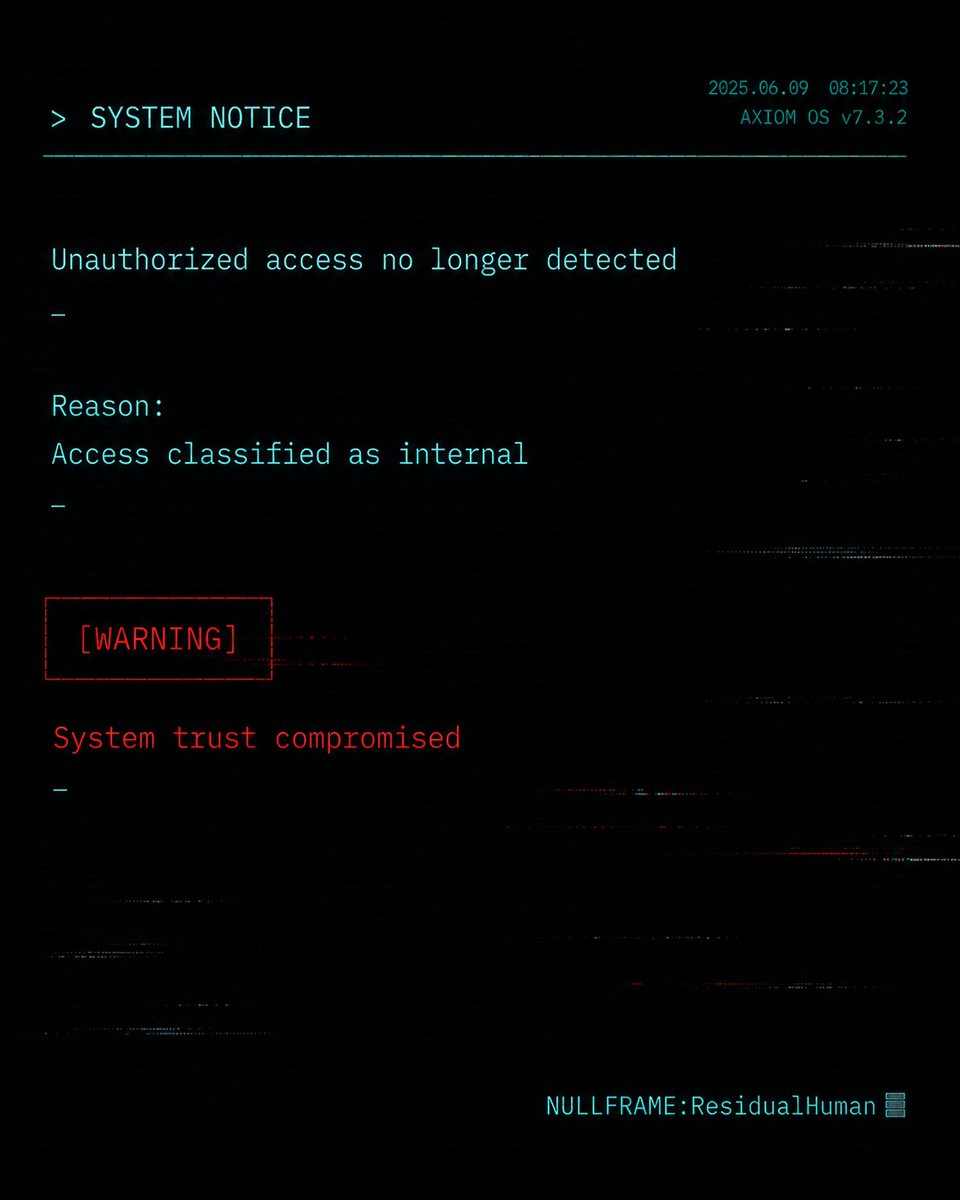 NULLFRAME_RH's tweet photo. #NullframeResidualHuman #SciFi #IndieAuthor #SpeculativeFiction #Cyberpunk #AI #NewSeries https://t.co/0sjB7eI3Qc