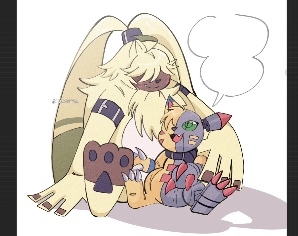 luxvinova's tweet photo. (Fanart) 
Hello cousin!

#Digimon https://t.co/tk1YJ0Itvb