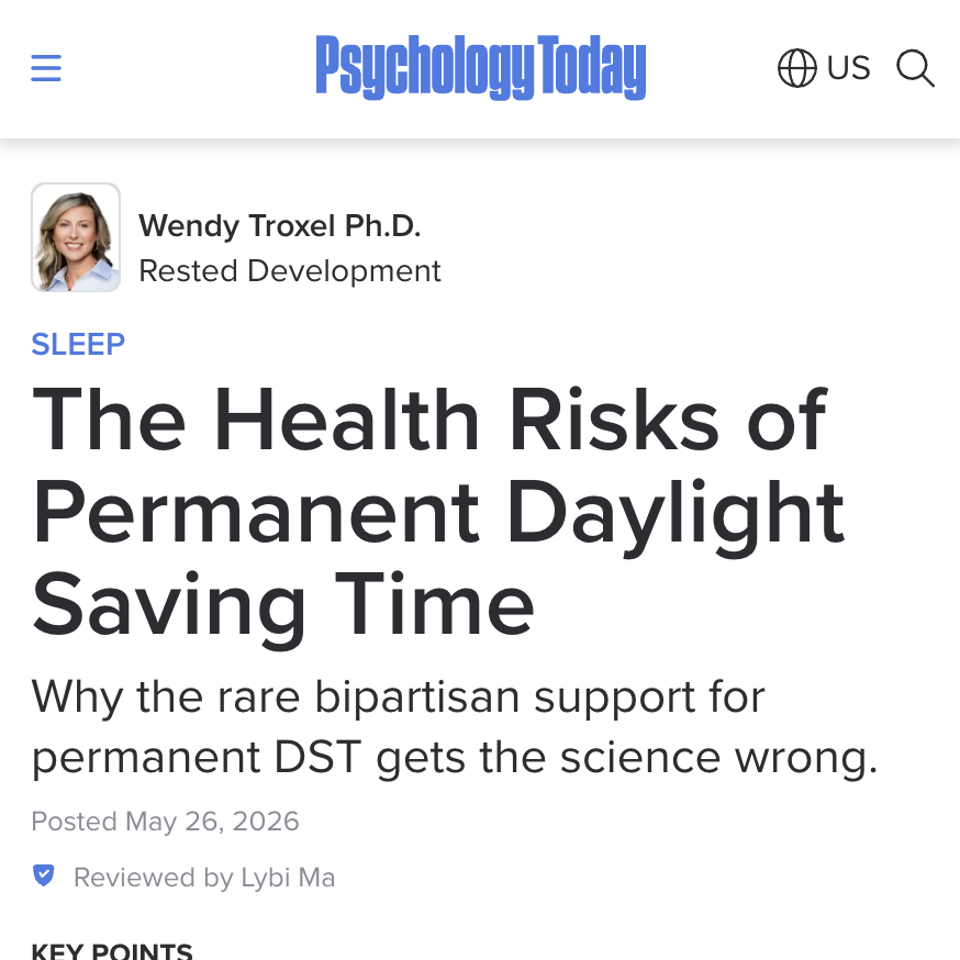 SaveStandard's tweet photo. “Congress wants to lock in Daylight Saving Time. But the evidence-based solution is permanent Standard Time.” https://t.co/OWCrY2phi0