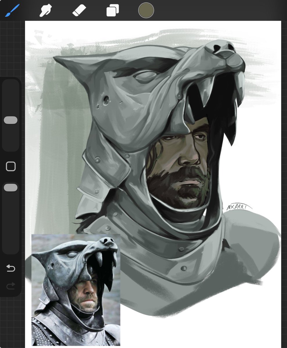 Nxarrt's tweet photo. Sandor Clegane scene redraw 
#Asoiaf #Sandorclegane https://t.co/BKRWJj4wKg