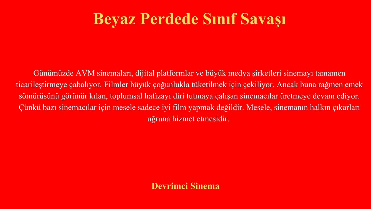 Devrimci Sinema tweet media