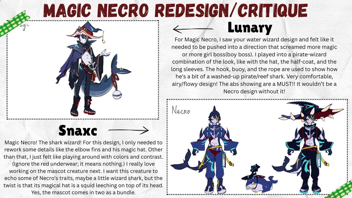 LunaryDraws's tweet photo. The last redesign we did was for Magic Necro! 

With only an hour to redesign, here's our thoughts and ideas when going over your design!!

To know more of our thoughts, we talked more about it on our stream! ⬇️⬇️ https://t.co/8BxhE0cJtq
