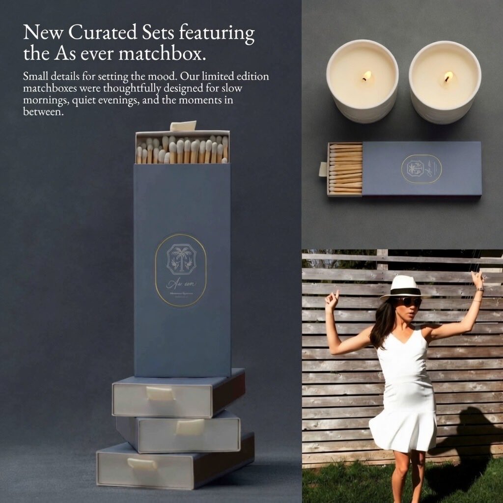hilltopjennifer's tweet photo. Meghan Markle, our favourite crazy woman, is now madly shilling her insanely boring, bland candles… now curated with an oversized box of matches.
Firstly, who even uses matches anymore? Don’t most people in 2026 just grab a lighter?
And why is this “curated”? Because it sounds literally insane.
I honestly have to wonder who on earth is buying this overpriced junk!
Mad Matchstick Meg has officially peaked. 🔥🙄
#AsEverAFail #MatchstickMeg