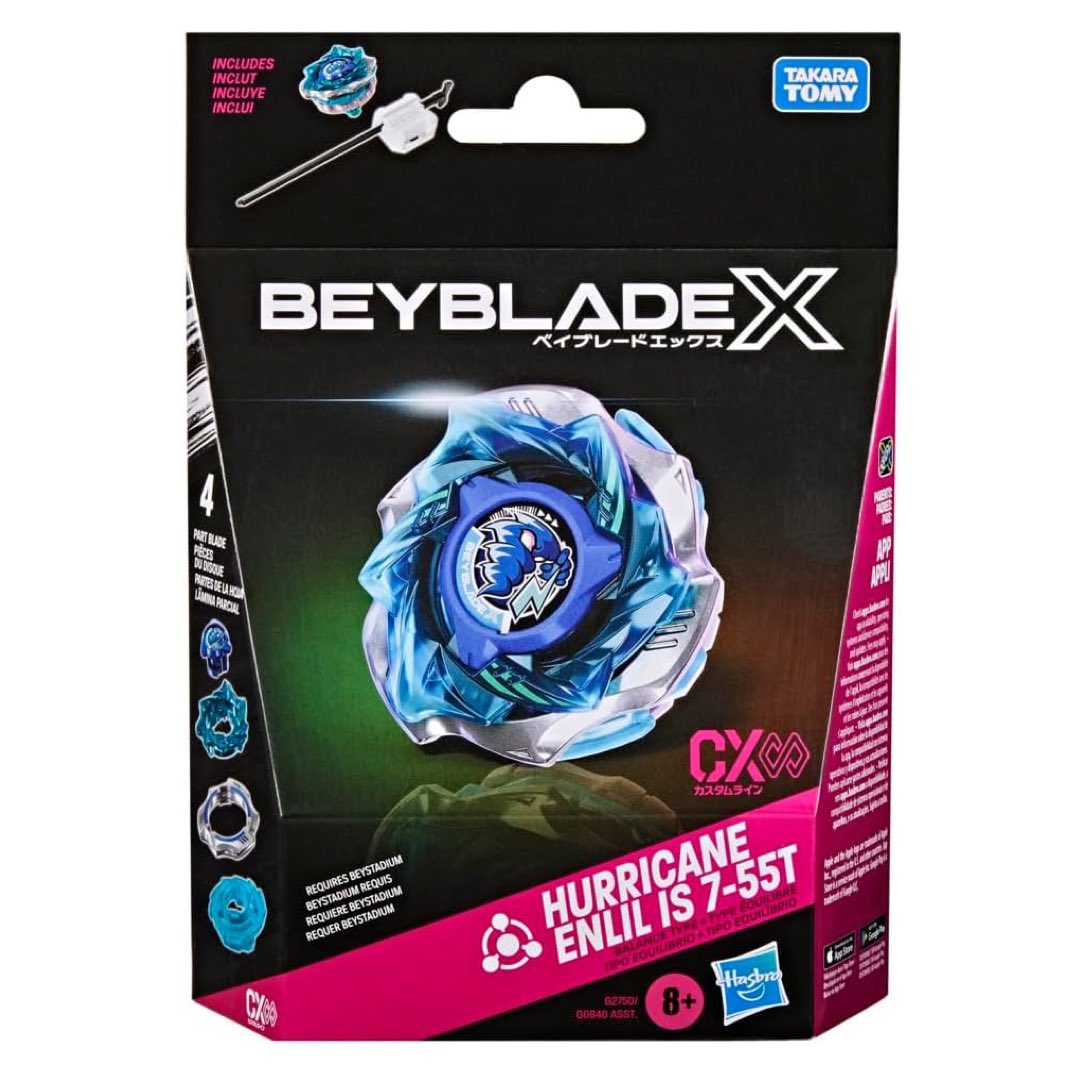 worldbeyblade's tweet photo. There’s a storm brewing for this future Beyblade release! We have our first look at Hurricane Enlil IS 7-55 T from the CX Expand system! https://t.co/YkxnOnORdr