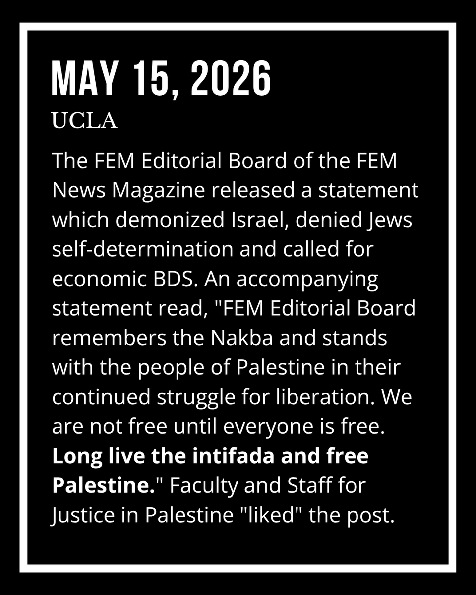 AMCHAInitiative's tweet photo. PART 2:
Some lowlights in campus antisemitism May 11 - 15th.

See all in AMCHA's Antisemitism Tracker: 
https://t.co/jlN66EsYiw https://t.co/hK5HhZsWzy
