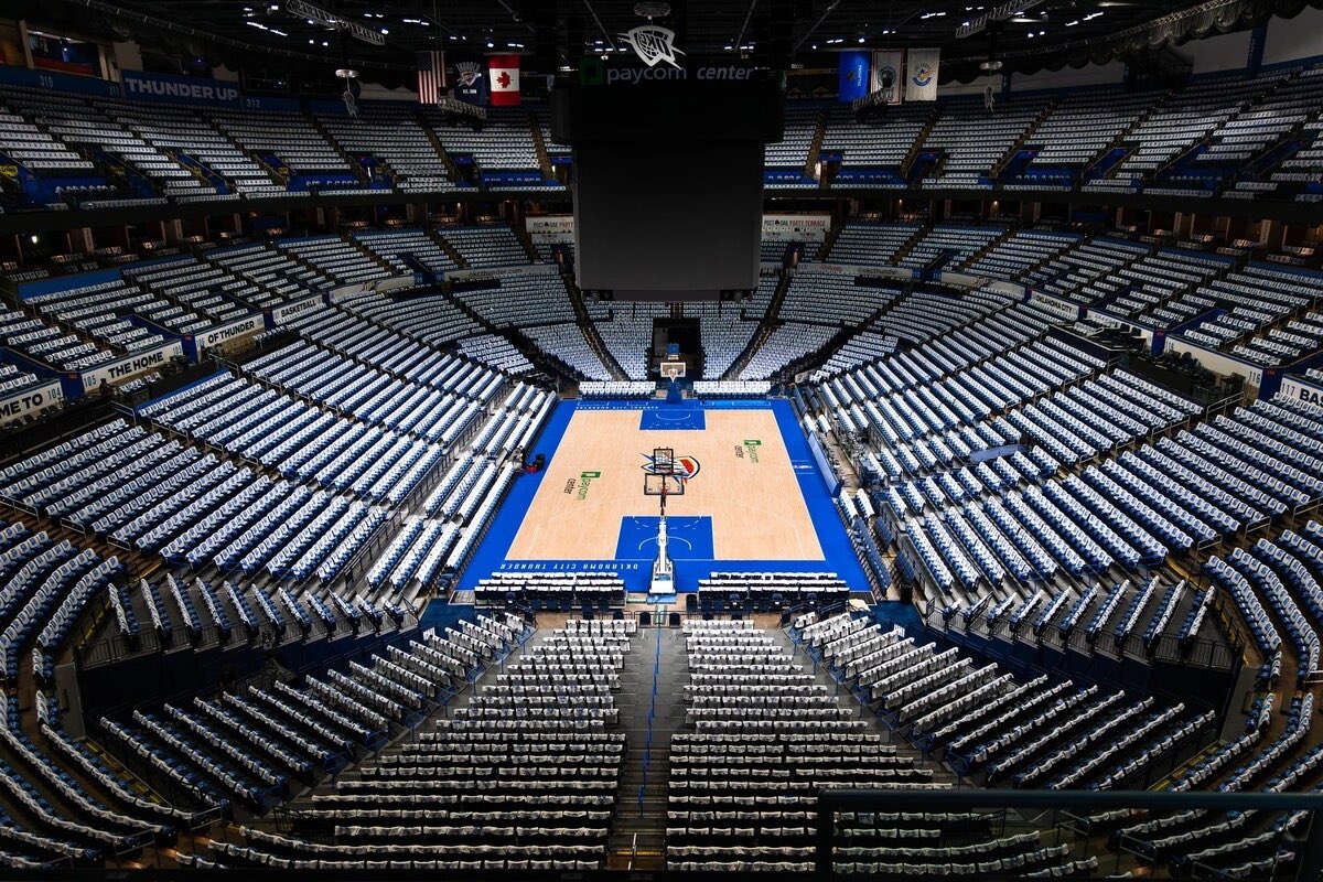 osuzack's tweet photo. Paycom Center completely sold out for the Thunder watch party.

I love this fan base. https://t.co/pCQpERxbuD