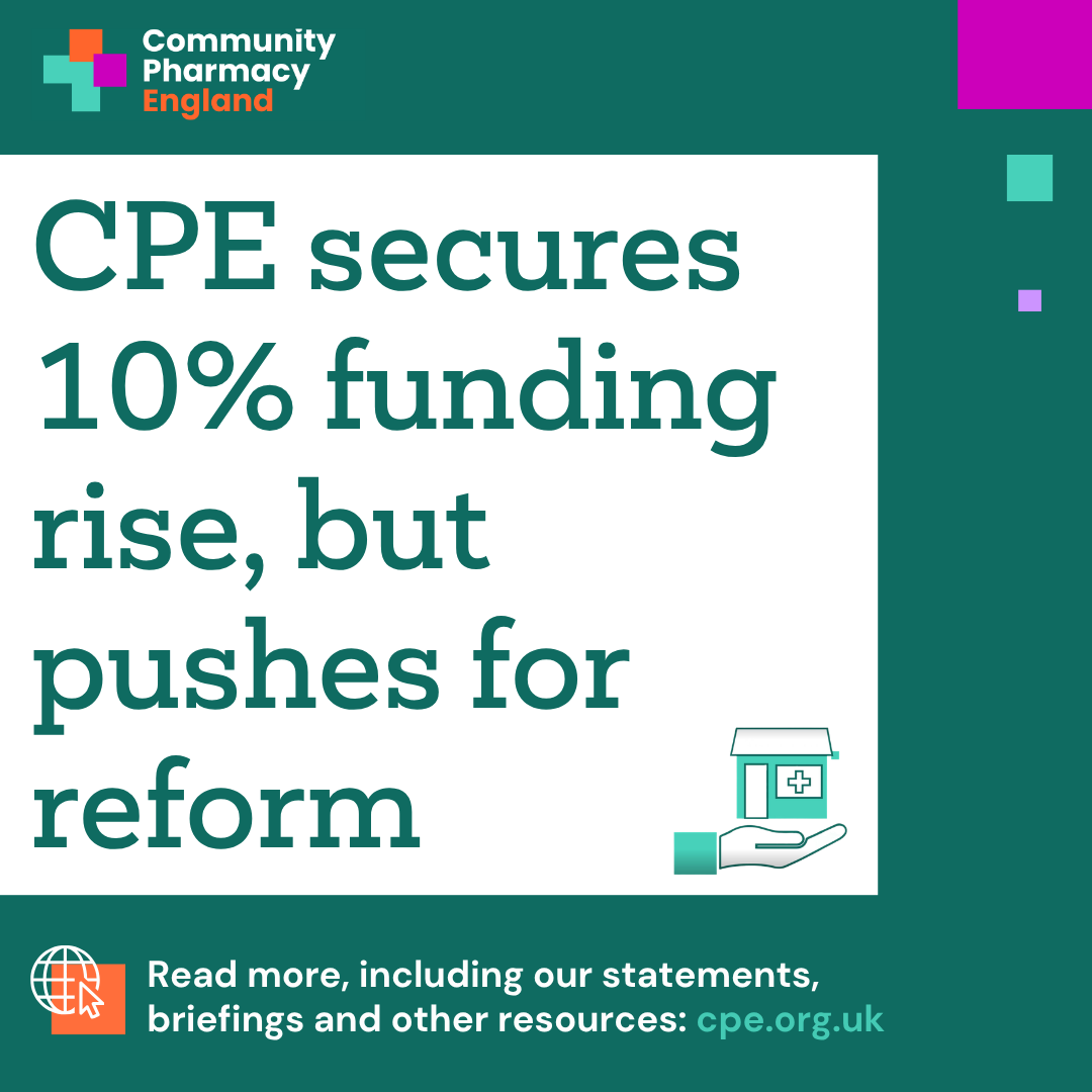 ComPharmEngland's tweet photo. 📢BREAKING NEWS🚨

A funding settlement for community pharmacies in 2026/27 will be implemented from this month after Community Pharmacy England accepted the offer, on condition of a shared programme of reform with Government and NHS England.

Read the full news story in our website, including our statements and resources🔗 https://t.co/lVfQCDOQGi