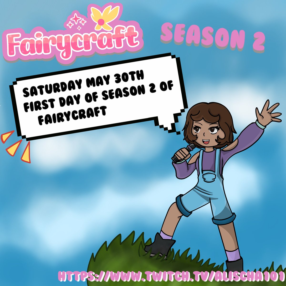 alischa_101's tweet photo. I kinda forgot I had to post on here but anyways on Saturday May 30th, I shall be streaming the grand opening of fairycraft season 2! I hope to see ya there

https://t.co/OOR3OXiBJ5 https://t.co/tgPFdbkSkU