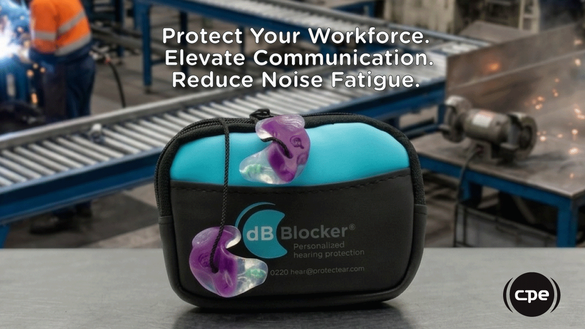 protectear's tweet photo. Manufacturing environments are loud, but your hearing protection shouldn’t block communication.

dB Blocker® custom molded hearing protection provide:
✔ Noise-level matched attenuation
✔ All-day comfort
✔ Clear speech communication

#Manufacturing #WorkplaceSafety https://t.co/DS6OPahvhk