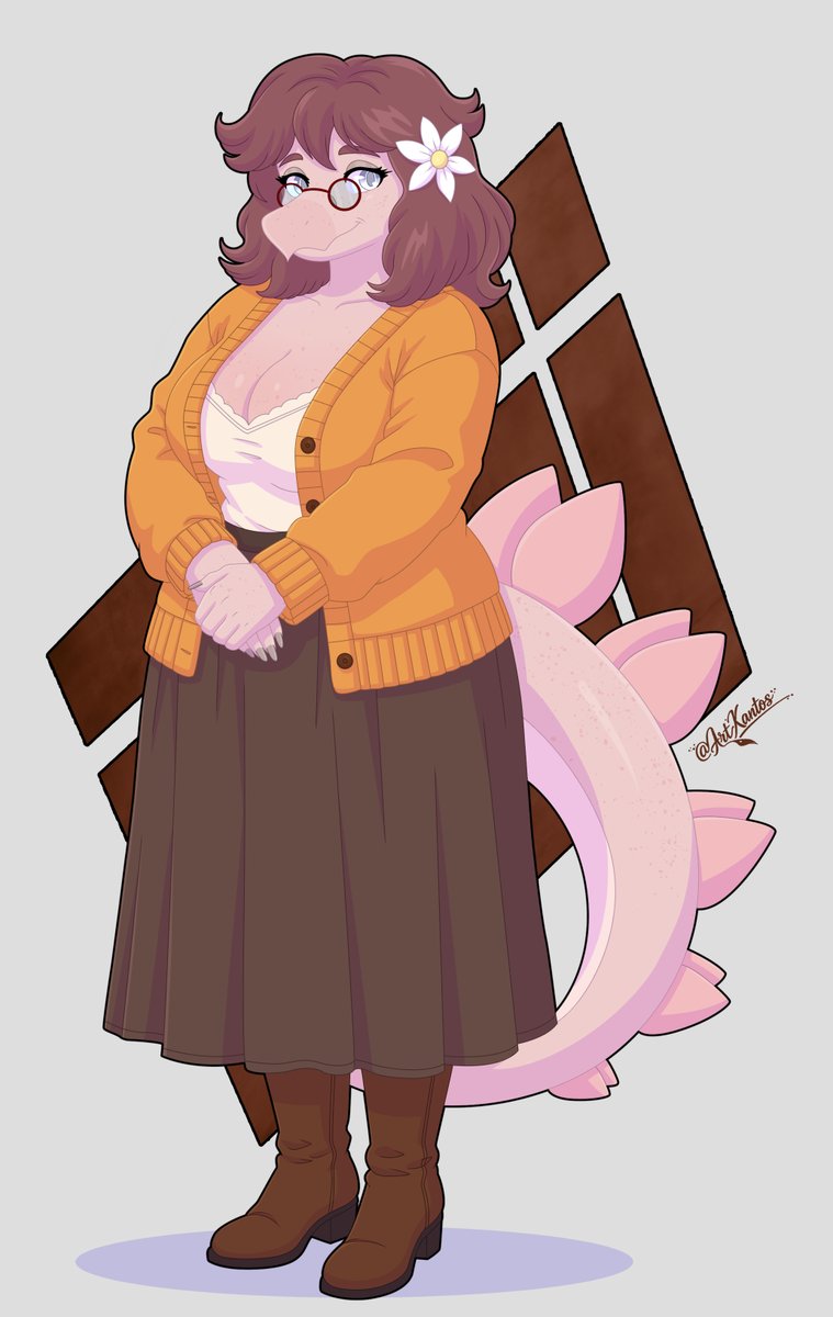 ArtKantos's tweet photo. ¡REVIVIO! 

Les presento a Cherry Campbell una linda estegosaurio de 32 años que pertenece a @/Chocoraptor304, ella se une al planten como una de las mejores amigas de Juliet y de Nora, es profesora de literatura en una escuela primaria.  

#Snootgame #Furry #SnootOC #Scalie #Oc https://t.co/HWG1mgnrZn