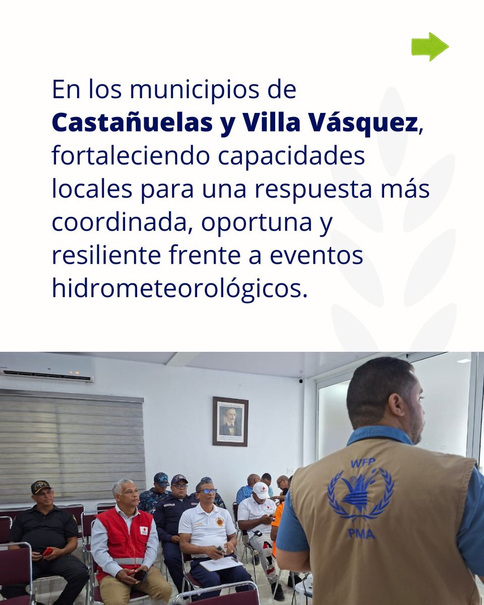 WFP_RD's tweet photo. 📍Desde los municipios de Castañuelas y Villa Vásquez continúan las capacitaciones a los Comités de Prevención, Mitigación y Respuesta sobre sistemas de Alerta Temprana y el uso de ANACAONA para fortalecer la gestión territorial ante emergencias. 

🇺🇸🤝 @EmbajadaUSAenRD https://t.co/1JU53pr7rZ