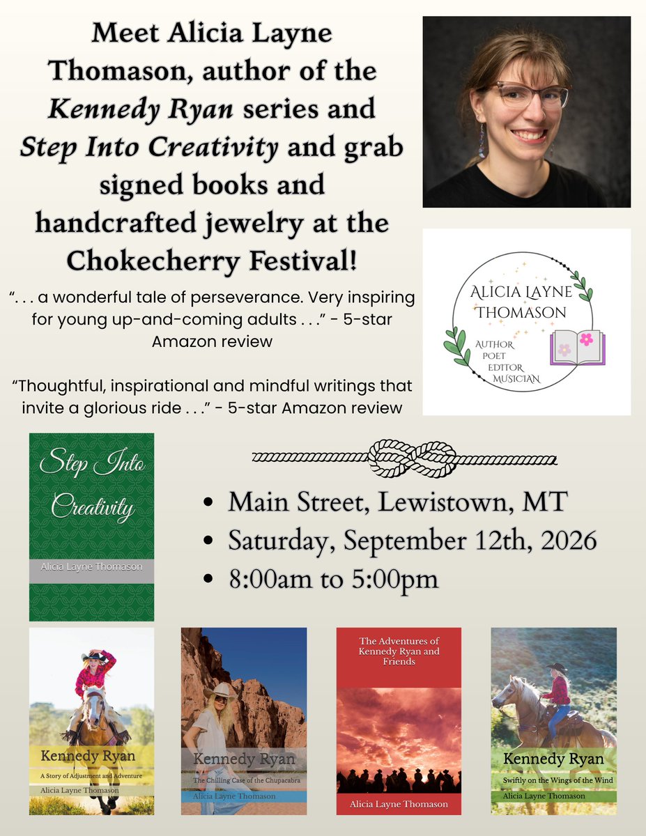 athomasonauthor's tweet photo. I will be hosting a booth at the Chokecherry Festival in September! https://t.co/yUw5zttxow