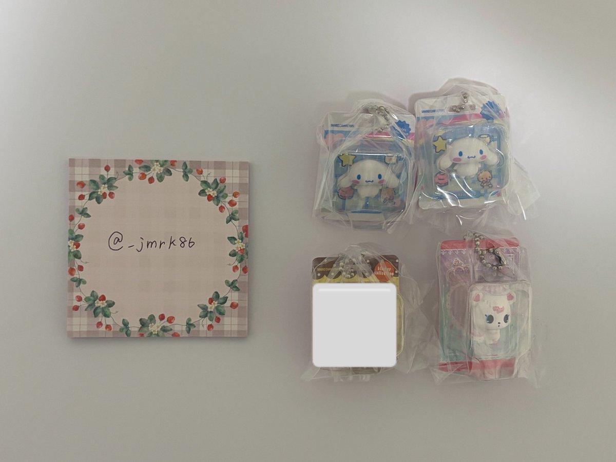 _jmrk86's tweet photo. サンリオ キャラクターズ ジュエルペット パッケージミニチュアコレクション チャーム ガチャ 交換

【譲】
⚪︎シナモン2
⭐︎ラブラ

【求】
⚪︎クロミ、くろうさ
⭐︎ガーネット

大阪手渡しor郵送
お気軽にお声掛けください。 https://t.co/0F0MgKuLyZ